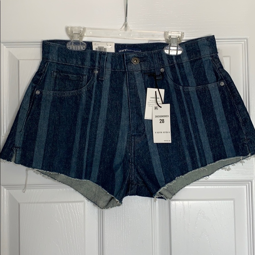 RARE Levi’s Made & Crafted Laser Striped Shorts - Picture 4 of 8